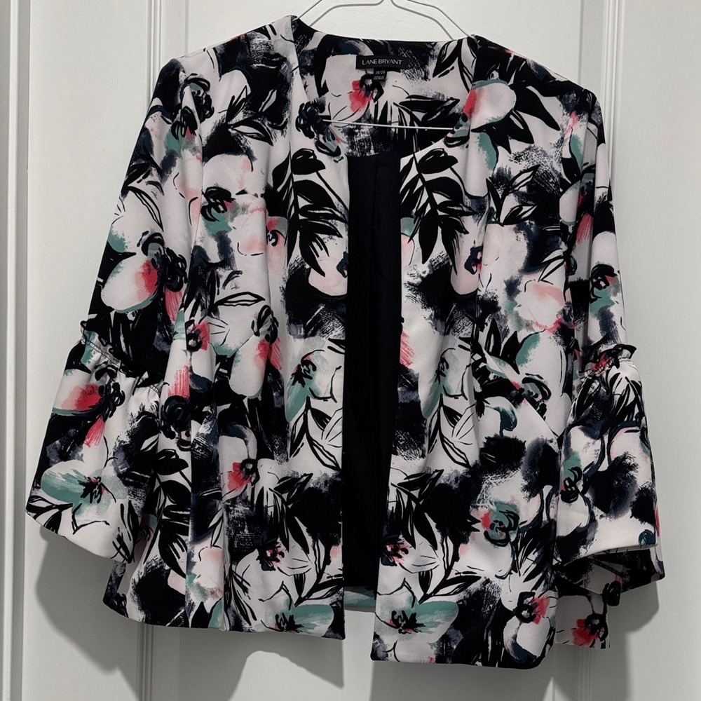Lane Bryant open front floral blazer size 18/20